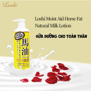 Sữa dưỡng da mỡ ngựa loshi moist aid horse fat natural milk lotion